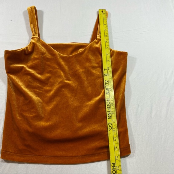 Old Navy Velvet Tank Top Mustard XS Woman’s Velvet Top NWOT - Picture 5 of 10